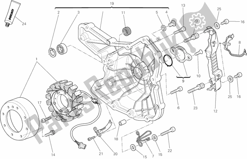 Todas as partes de Gerador do Ducati Monster 796 ABS USA 2013